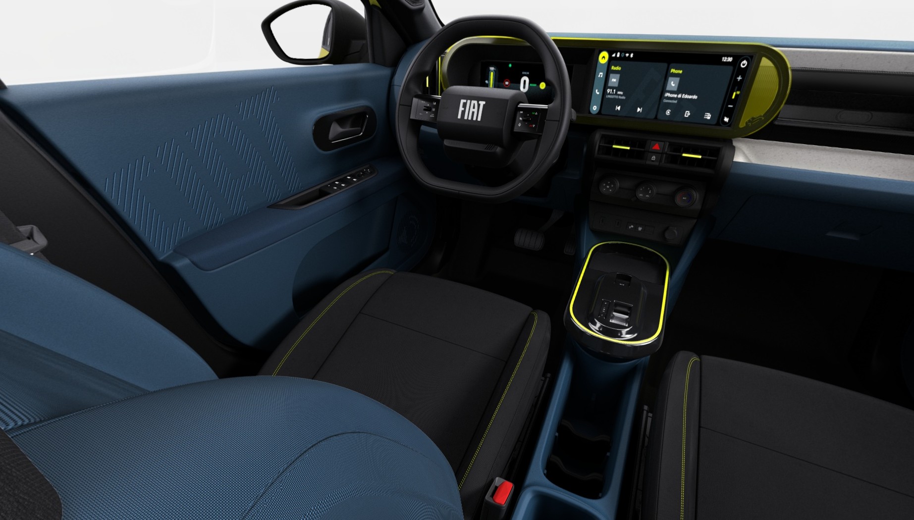 Bilde av på innsiden av en Fiat Grande Panda